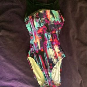 Calvin Klein Water Color One piece w/Black netting